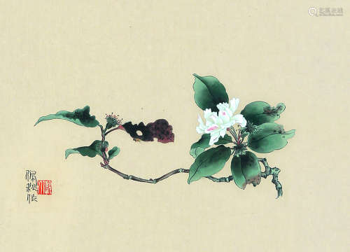 陈佩秋（1922～） 花卉 立轴 绢本
