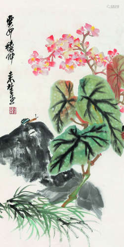 来楚生（1903～1975） 花卉 立轴 纸本