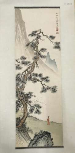 CHEN SHAO MEI (1909-1954)HANGING SCROLL COLOR ON PAPER.