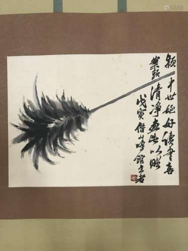 QI BAI SHI (1864-1957)HANGING SCROLL INK ON PAPER.