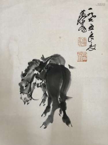HUANG YOU ( 1925-1997)MOUNTED FOR FRAMING COLOR ON