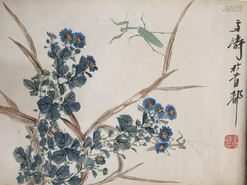 WANG XUE TAO(1903-1982)MOUNTED FOR FRAMING COLOR ON