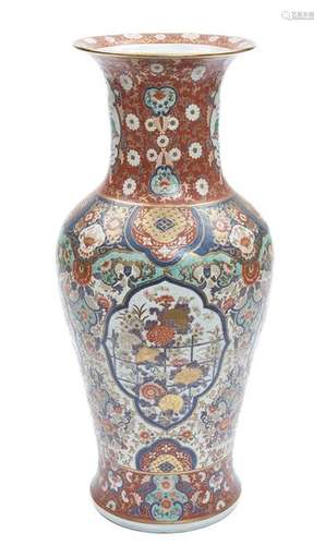 Grand vase Imari (Arita) polychrome et partielleme…