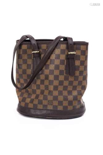 Louis Vuitton sac cabas Bucket en toile damier