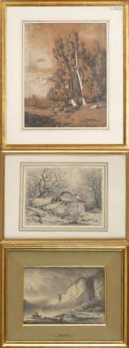 Franck Prévost-Ritter (1810-1898) trois dessins
