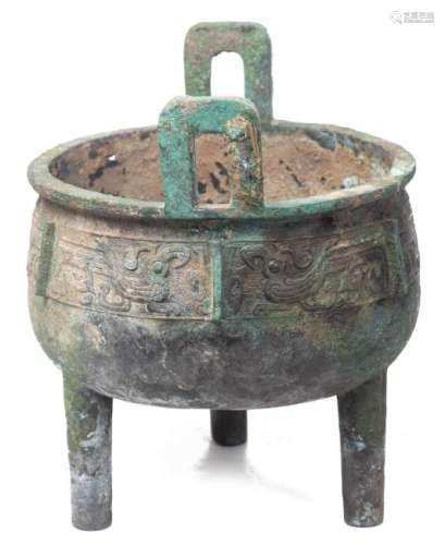 Bronze rituel Ding dynastie Zhou de l'ouest