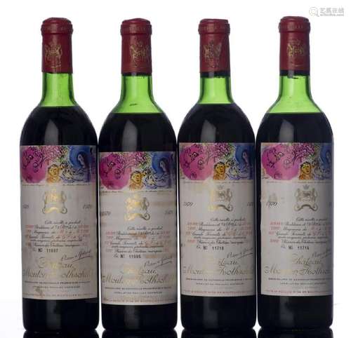 Château Mouton Rothschild 1970 4 bouteilles