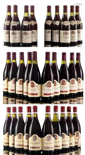 Ensemble de 29 bouteilles de vins