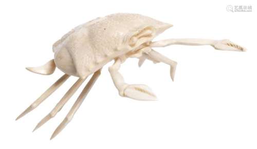 Crabe sculpté en ivoire