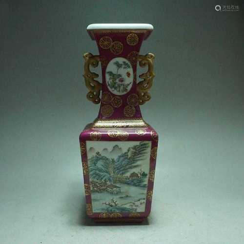 A Famille Rose Porcelain Vase