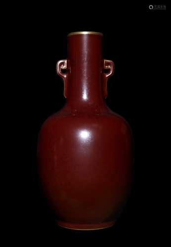 A Rare Red Glaze Porcelain Vase