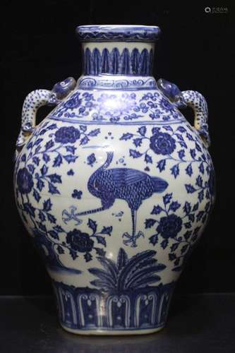 A Blue and White Porcelain Vase