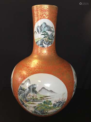 A Famille Rose Porcelain Vase