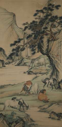 PU JIN: INK AND COLOR ON SILK PAINTING