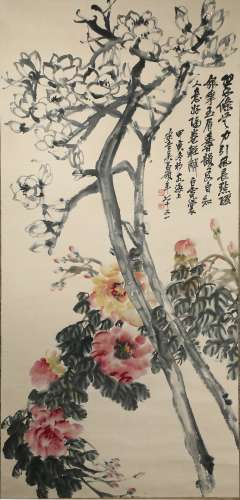 WU CHANGSHUO: INK AND COLOR ON PAPER PAINTING