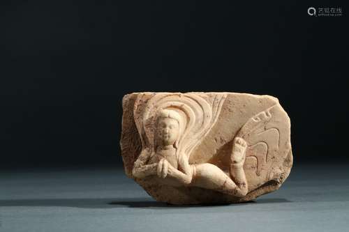 A MARBLE FRAGMENT OF ASPARA