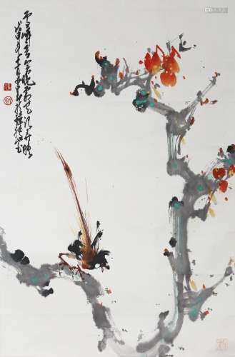 ZHAO SHAOANG: INK AND COLOR ON PAPER PAINTING