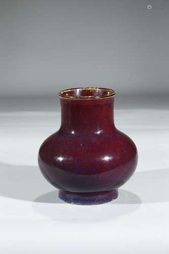 A FLAMBE GLAZED VASE