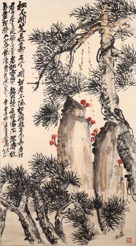 WU CHANGSHUO: COLOR AND INK ON PAPER PAINTING