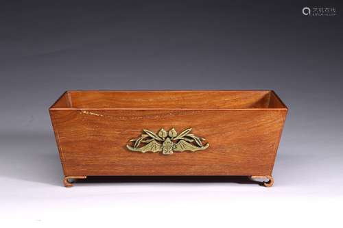 A HARDWOOD 'BAT' BOX