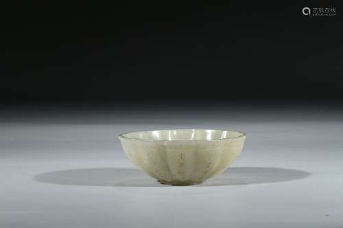 A WHITE JADE 'INSCRIBED' BOWL