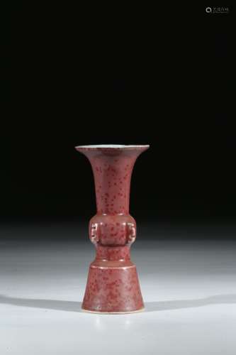 A PEACHBLOOM RED GLAZED VASE