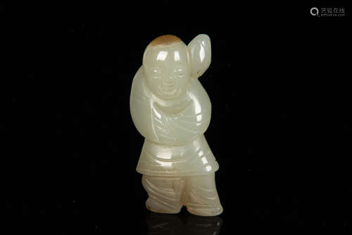 JADE CARVED 'CHILD' FIGURE