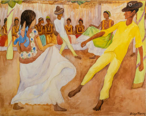 DIEGO RIVERA: COLOR ON PAPER PRINT