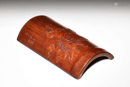 BAMBOO CARVED 'GUANYIN' WRIST REST