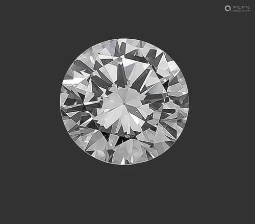 Brillant 1,22 ct, leicht getöntes Weiß (J)/VVS1, 6,90 - 6,74 x 4,02 mm, mit Wertgutachten2019 über