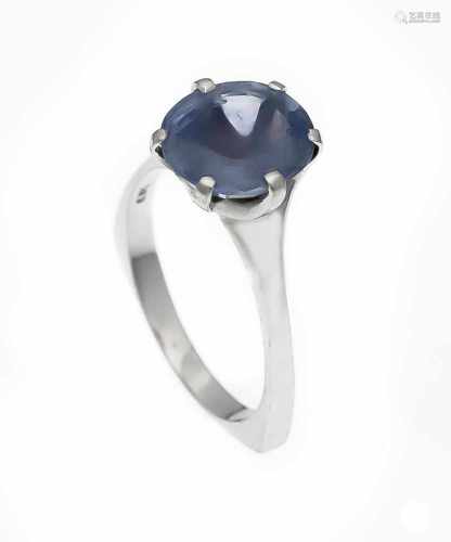 Saphir-Ring WG 585/000 mit einem oval fac. Saphir 11,3 x 10 mm, RG 59, 5,4 gSapphire ring WG 585/000