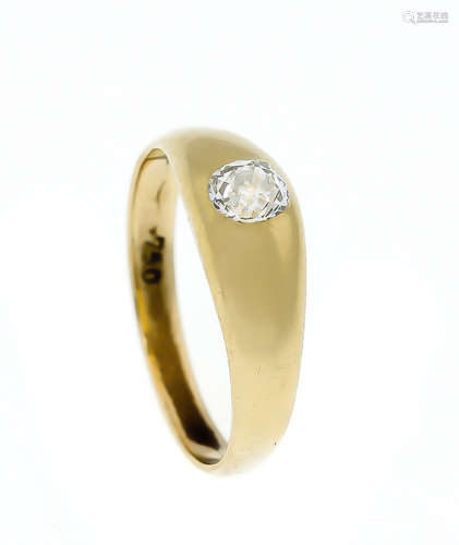 Altschliff-Diamant-Ring GG 750/000 mit einem Altschliff-Diamanten 0,25 ct W/VS, RG 51, 3,1gOld-cut