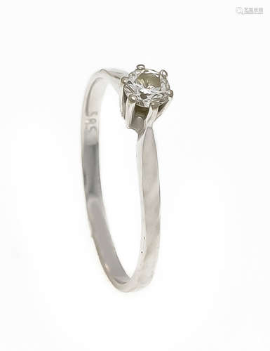 Brillant-Ring WG 585/000 mit einem Brillanten 0,25 ct get.W/VS, RG 58, 1,6 gBrillant ring WG 585/000