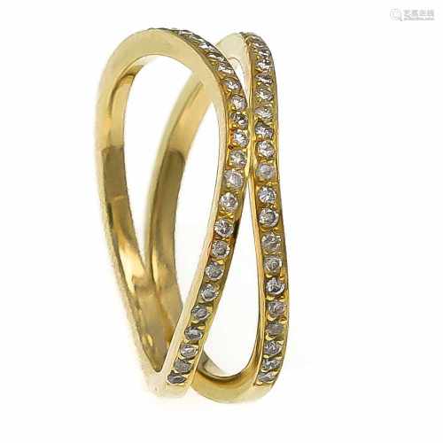 Brillant-Ring GG 750/000 mit Brillanten, zus. 0,38 ct l.get.W/PI, RG 56, 4,4 gBrillant ring GG 750/