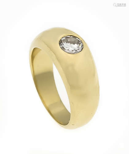 Brillant-Ring GG 750/000 mit einem Brillanten 0,50 ct TW-W/VS, RG 48, 9,2 gBrillant ring GG 750/