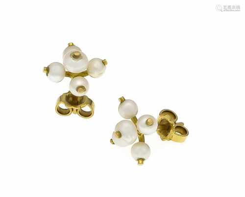 Perlen-Ohrstecker GG 585/000 mit Zuchtperlen, 1,8 gPearl stud earrings GG 585/000 with cultured