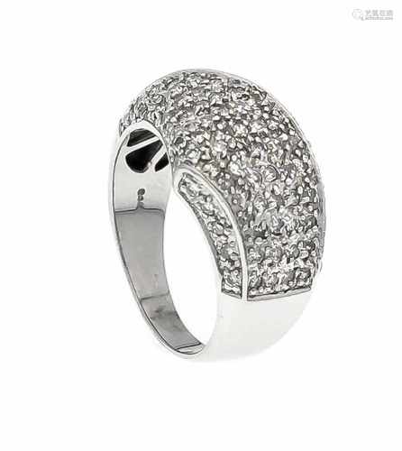 Brillant-Ring WG 585/000 mit Brillanten, zus. 0,50 ct W/SI, RG 54, 5,9 gBrilliant Ring WG 585/000