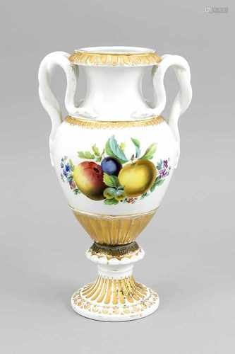 Schlangenhenkelvase, Meissen, Marke 1850-1924, 1. W., Modell von Ernst August Leuteritz um1861,