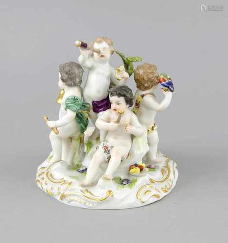 Allegorie der Fünf Sinne, Meissen, 1. W., Jubiläumsmarke für 1910, Entwurf von JohannJoachim