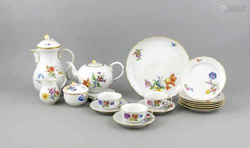 Teeservice für 6 Personen, 24-tlg., Meissen, Marke 1953-57, 1. W., Form Neuer Ausschnitt,