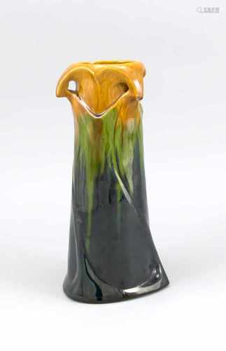 Jugendstil-Vase, Keramik Anf. 20. Jh., Entwurf Henry van de Velde (Antwerpen 1863 - 1957Zürich),