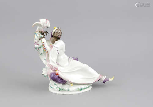 Mohr mit Kakadu, Meissen, 1955, 1. W., Entwurf Paul Scheurich (1883 New York - 1945Brandenburg) um