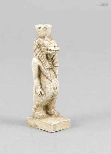 Kleine Statuette der Thoeris, Alt-Ägypten (Spätzeit), glasierter Steatit. Provenienz: Auseiner alten