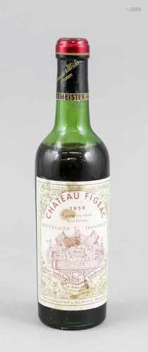 0,5 L-Flasche 1959er Chateau Figeac, I. grand cru classé Saint-Emilion, Bordeaux.Importiert von