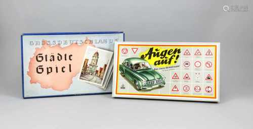 2 Gesellschaftsspiele, Deutschland, 1 x Augen auf, das neue Verkehrsspiel für Kinder ab 8Jahre (23 x