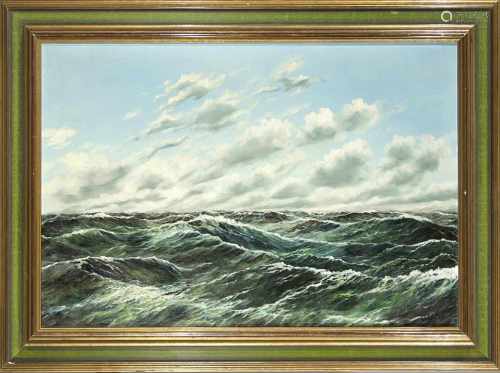 L. Weichert, Marinemaler Mitte 20. Jh., Seestück, Öl/Lwd., u. re. sign., 65 x 95 cm, ger.85 x 115
