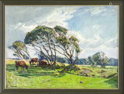 Niels Holbak (1884-1954), dänischer Landschaftsmaler, studierte an der Akademie inKopenhagen und
