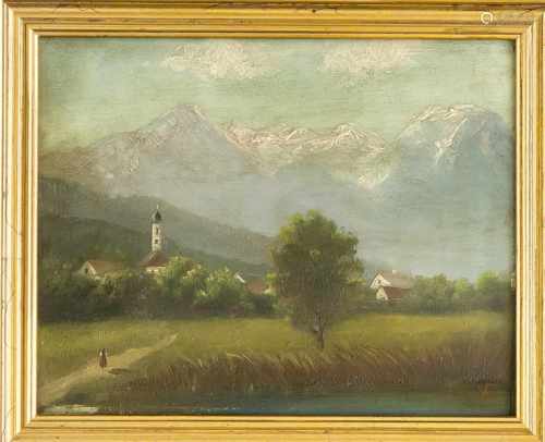 Unidentifizierter Landschaftsmaler Ende 19. Jh., zwei bayerische Landschaften bei Garmischund bei