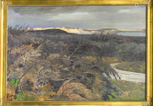 Anonymer deutscher Impressionist um 1900, Landschaft auf Sylt, Öl auf Leinwand, unsign.,verso