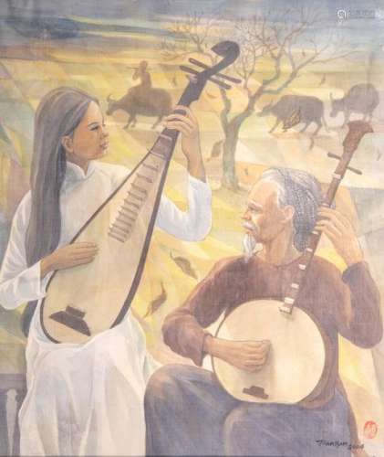 Trần Năm (XXe siècle) Les musiciens ambulants lụ…
